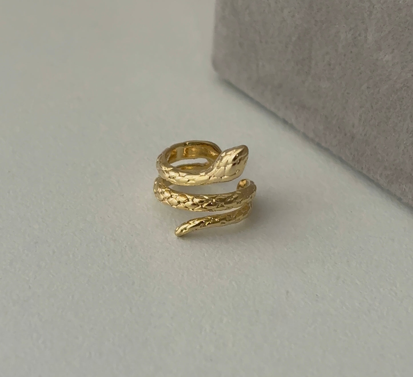 Golden basilisk earcuff