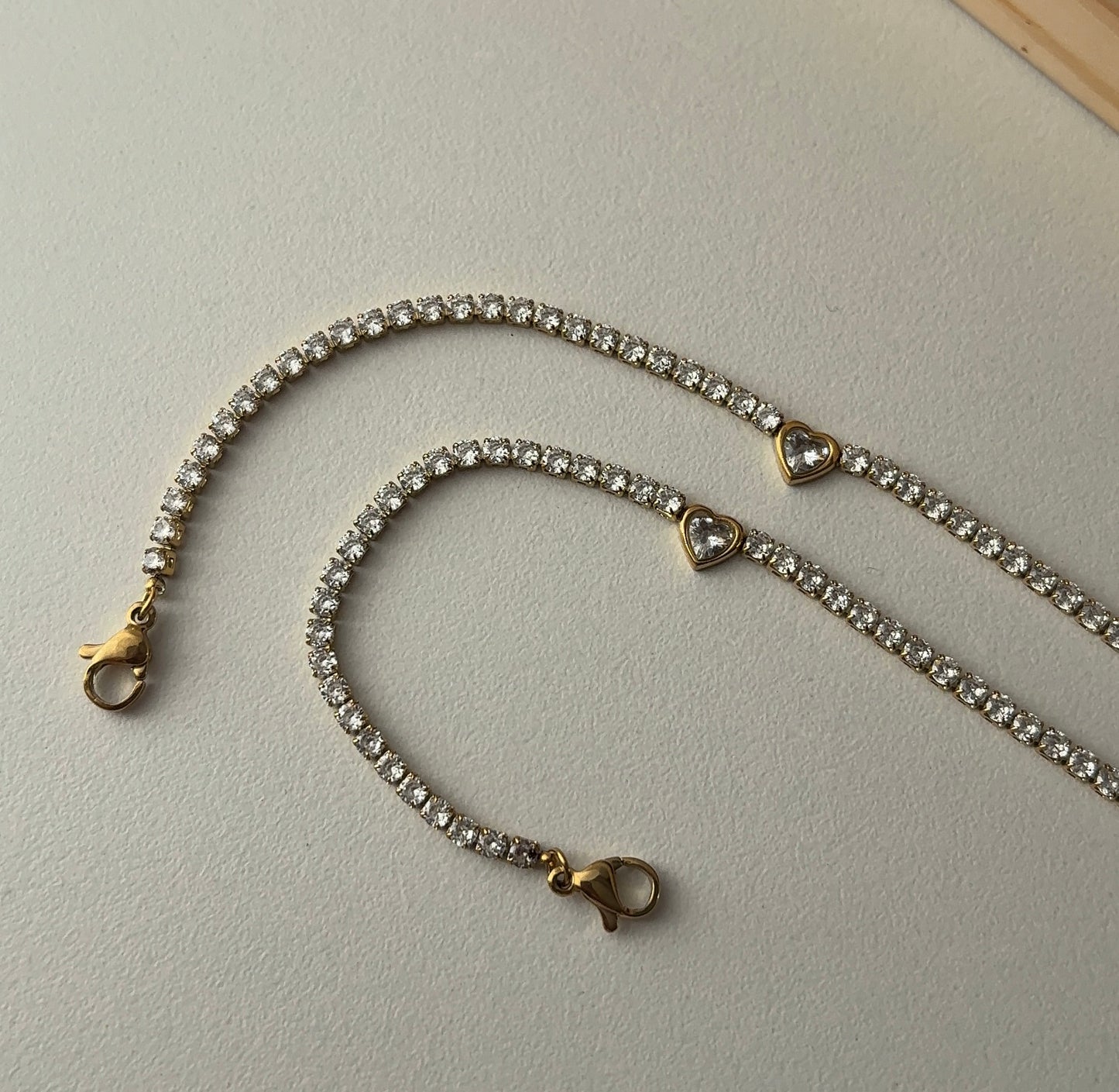 Sweetheart tennis bracelet