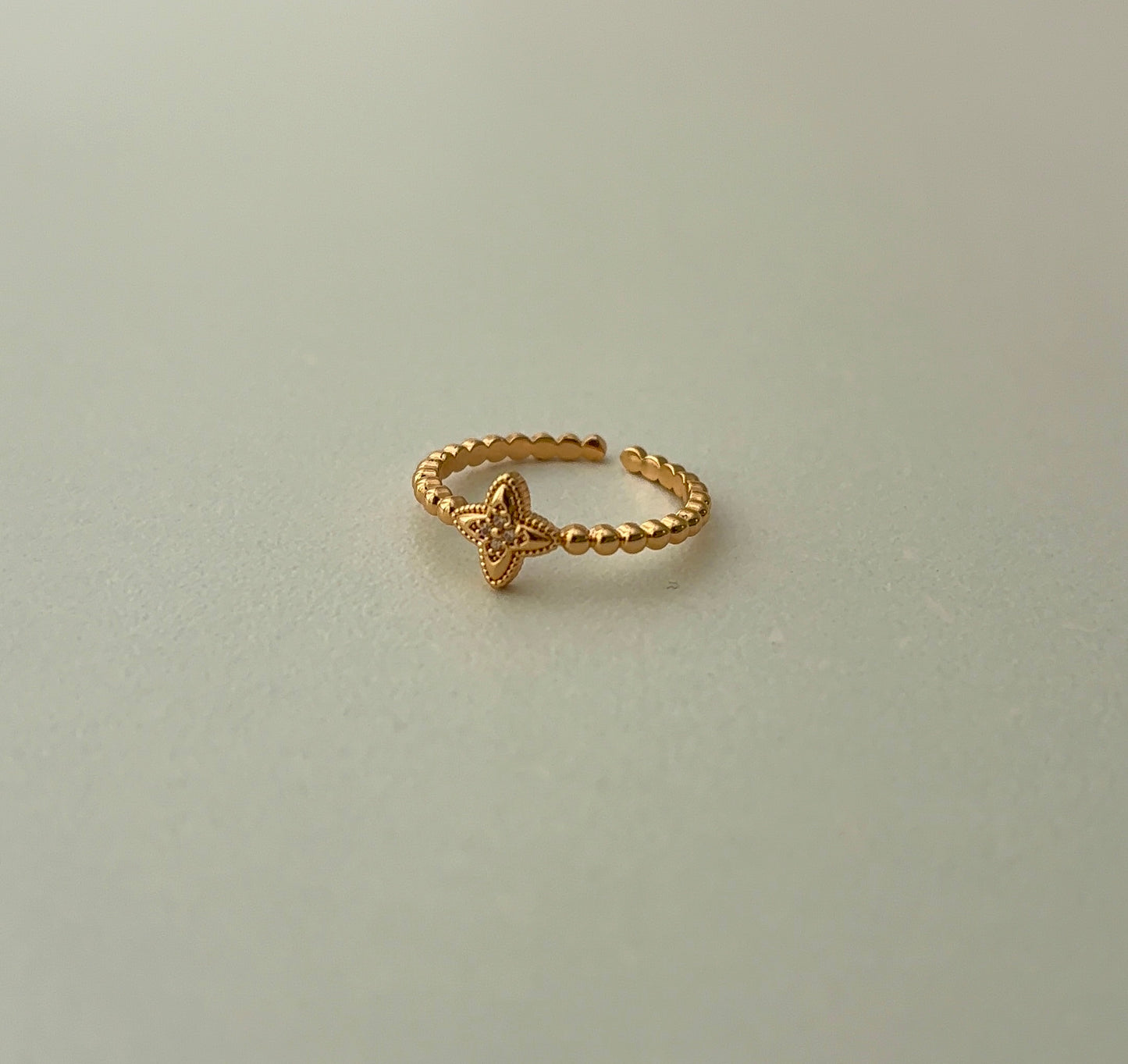 Starlet beaded adjustable ring