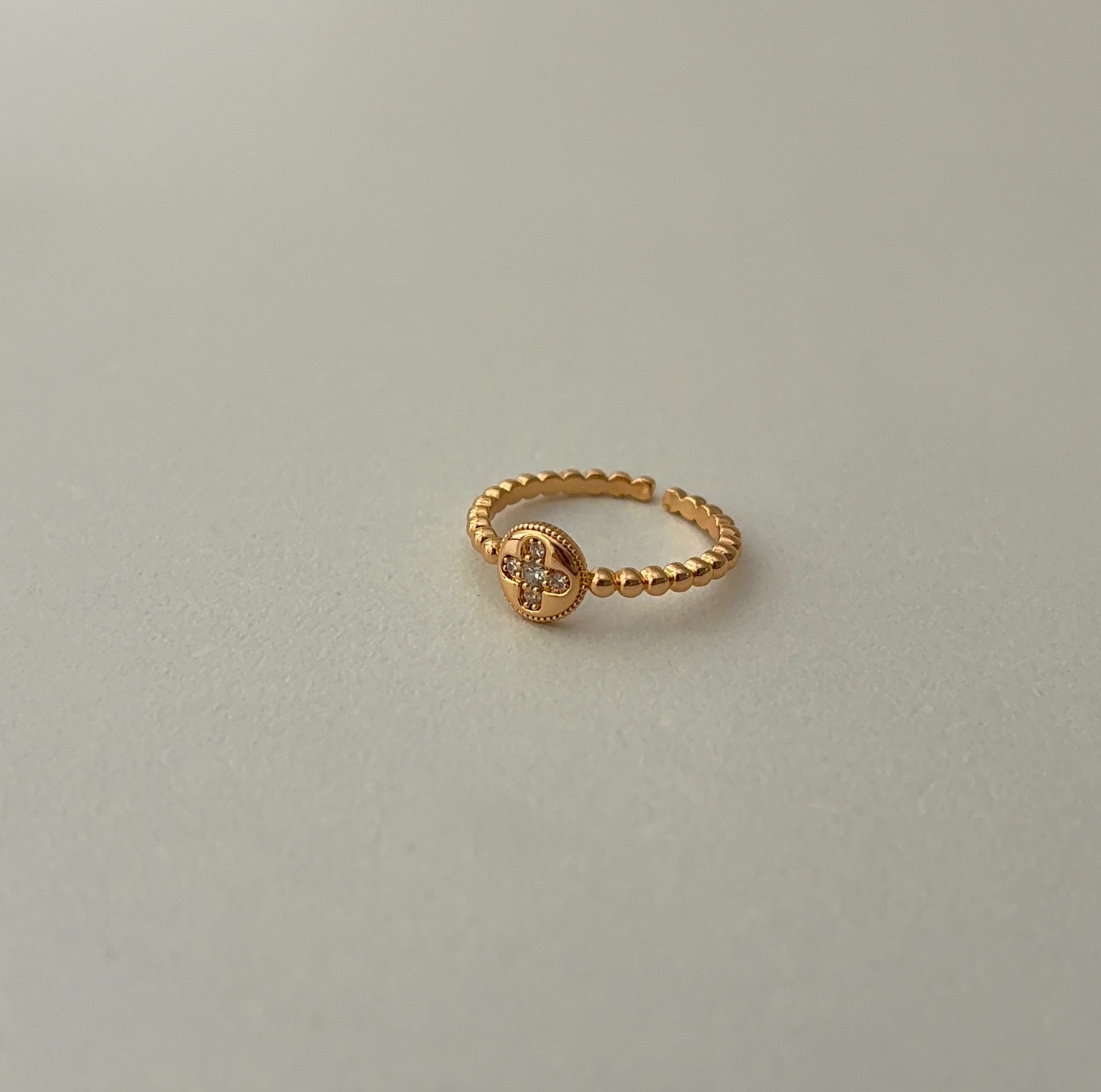 Luna beaded adjustable ring