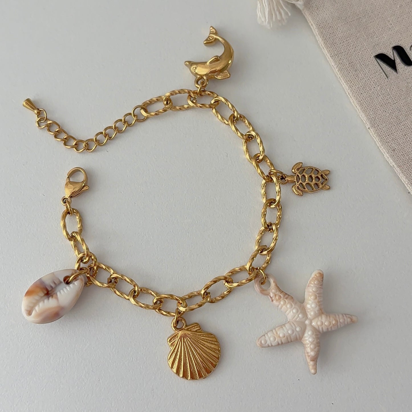 Coastal charms bracelet