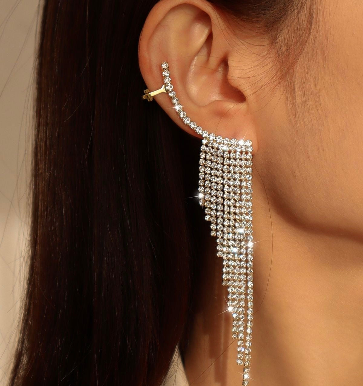 Waterfall crystal cuff