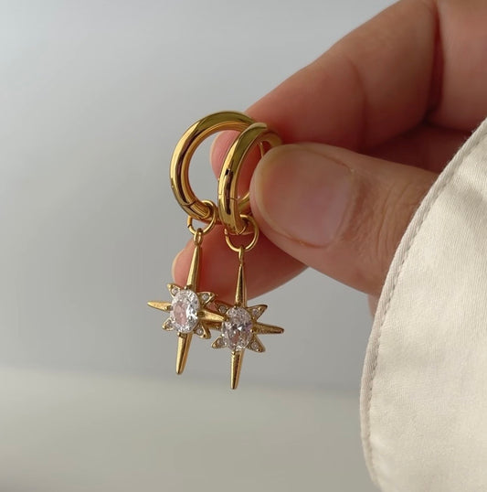 Celestial huggies earrings