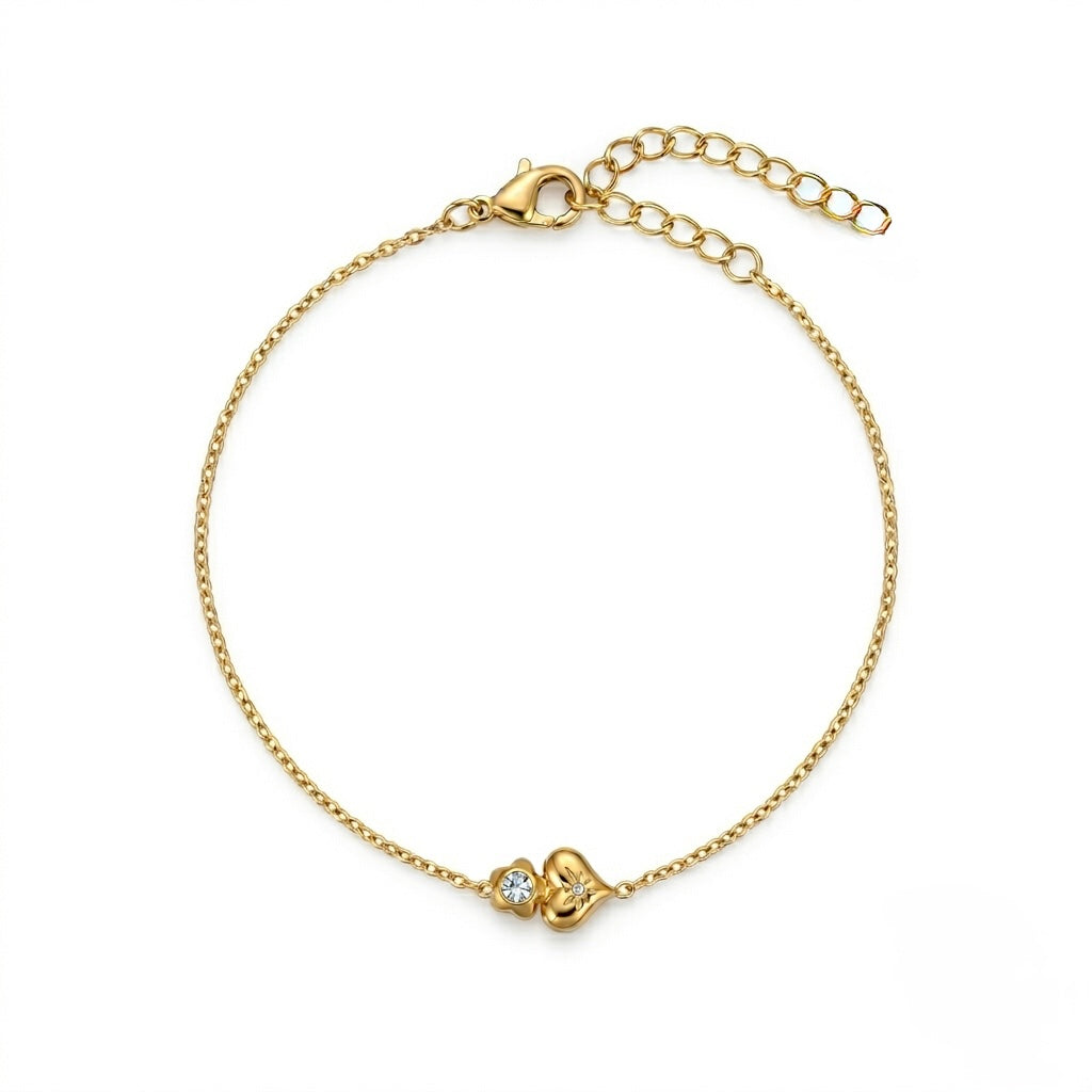 Daisy & heart bracelet