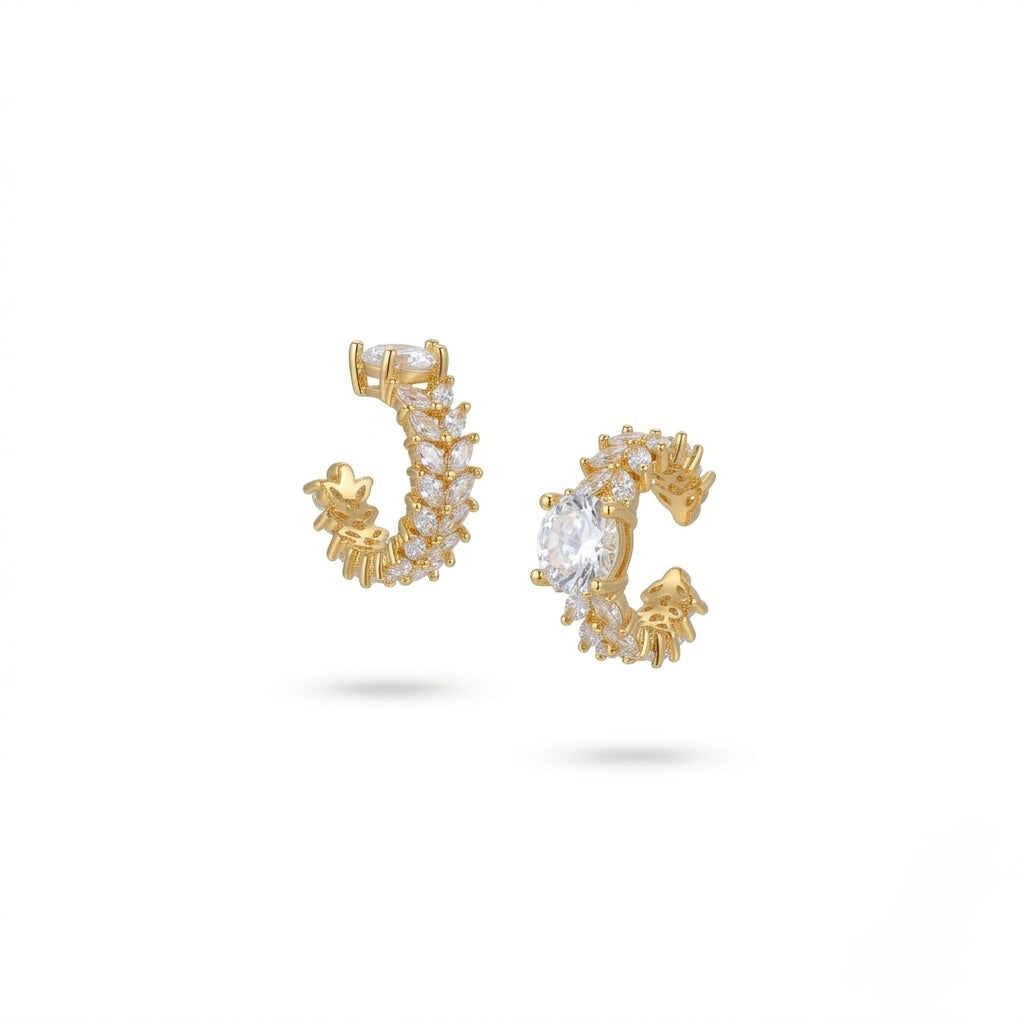 Fern sparkle earcuffs
