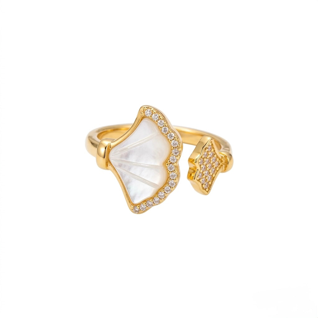 Shell petal ring