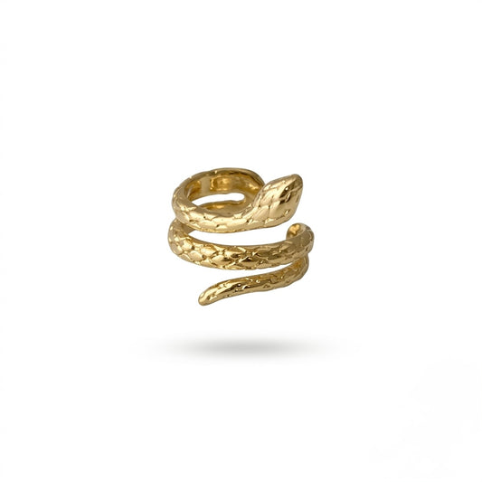Golden basilisk earcuff