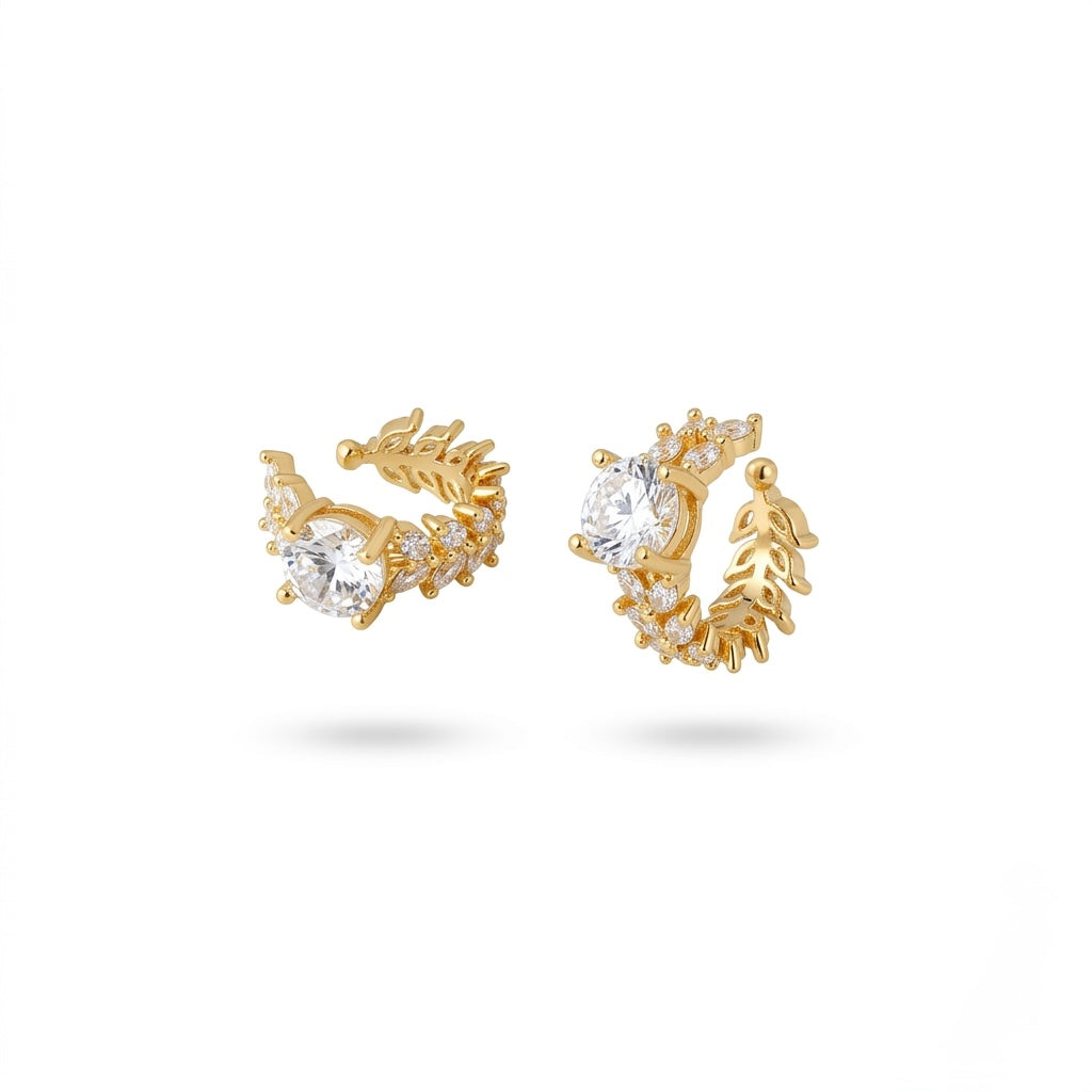 Fern sparkle earcuffs