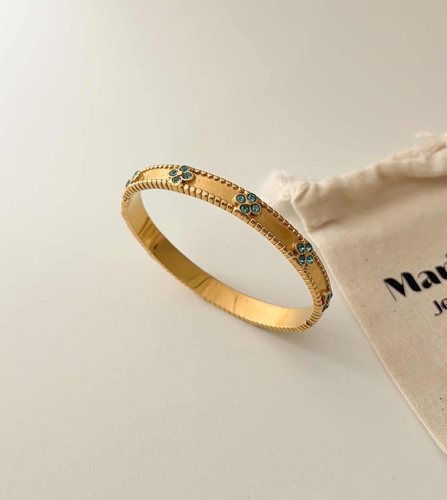 Dainty forget-me-not bracelet