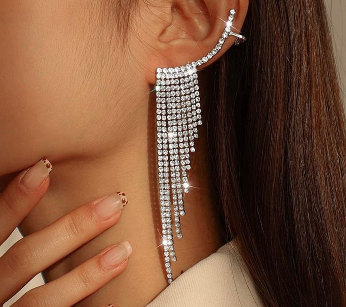Waterfall crystal cuff