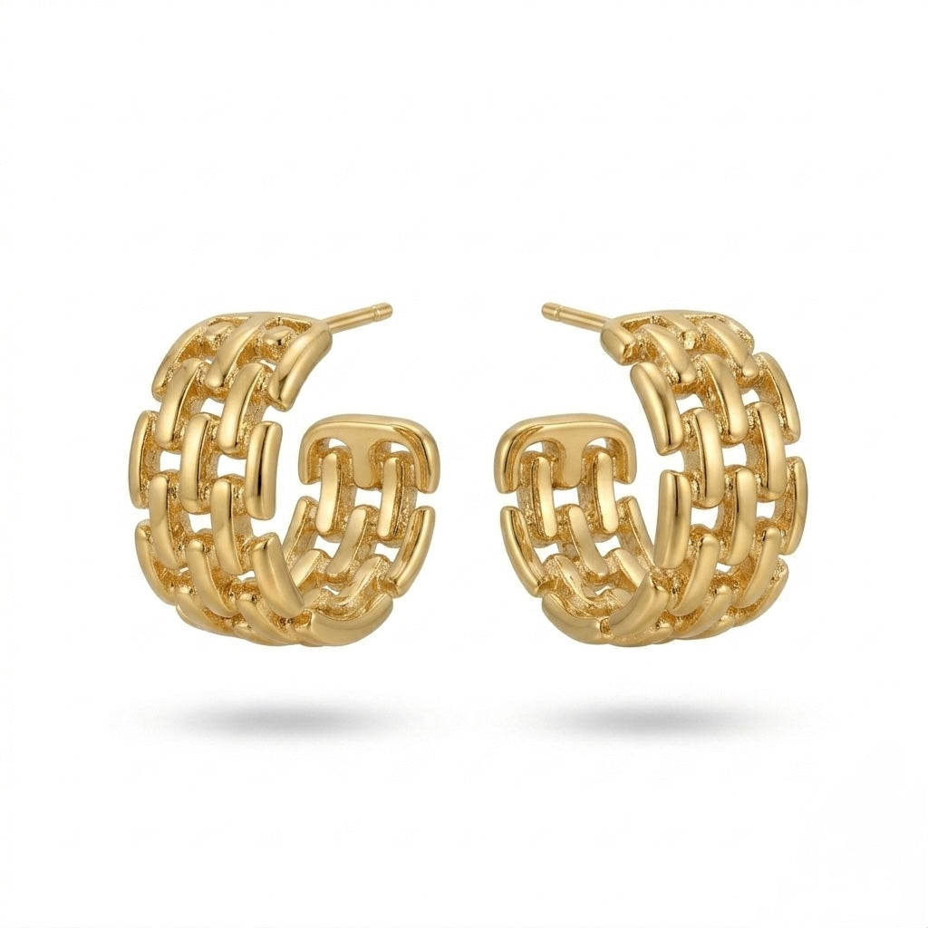 Espresso mesh hoops