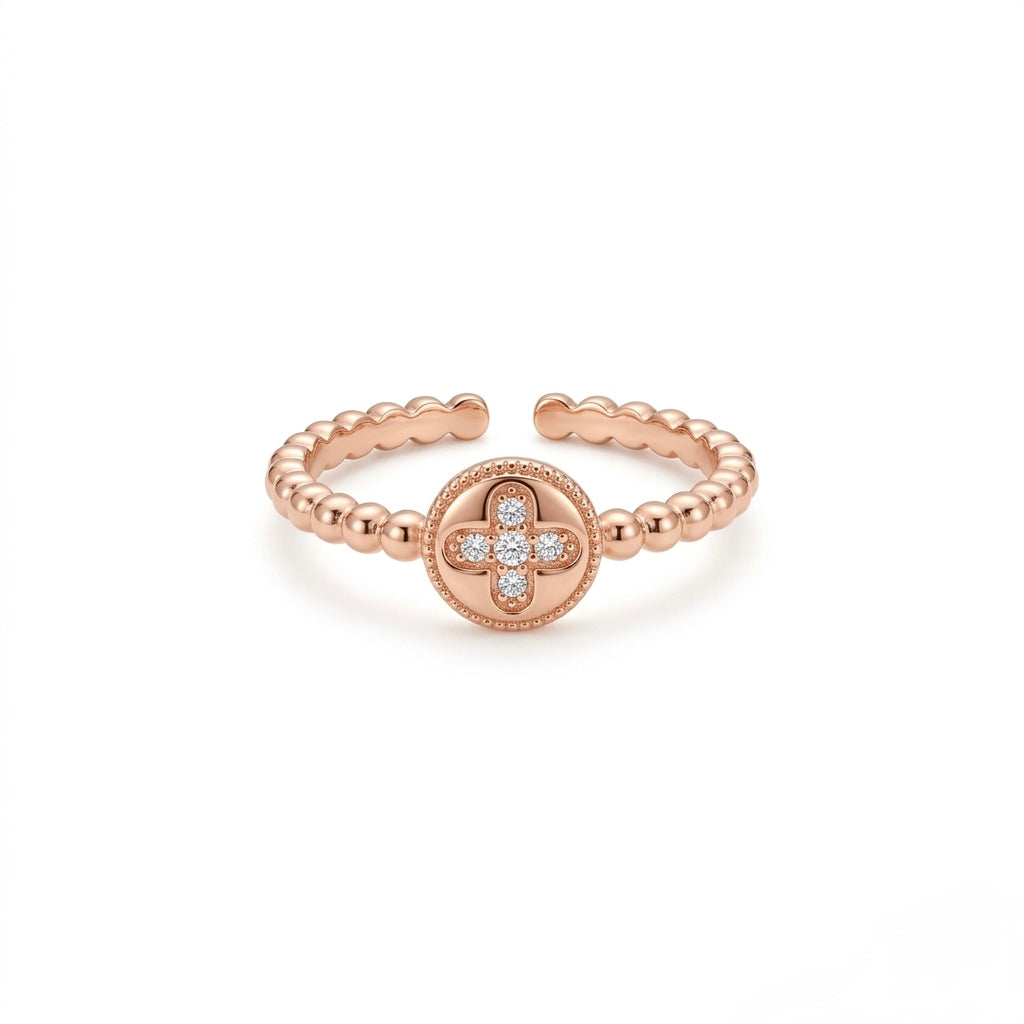 Luna beaded adjustable ring