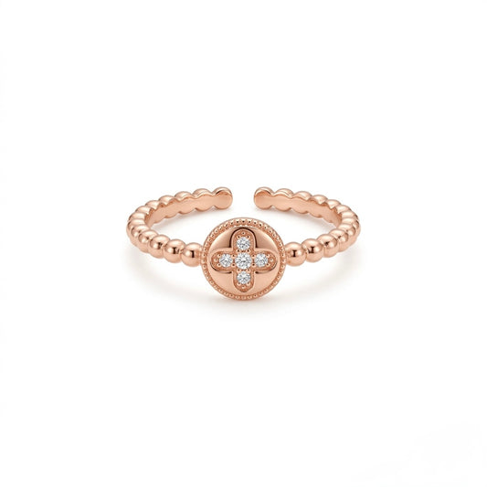 Luna beaded adjustable ring