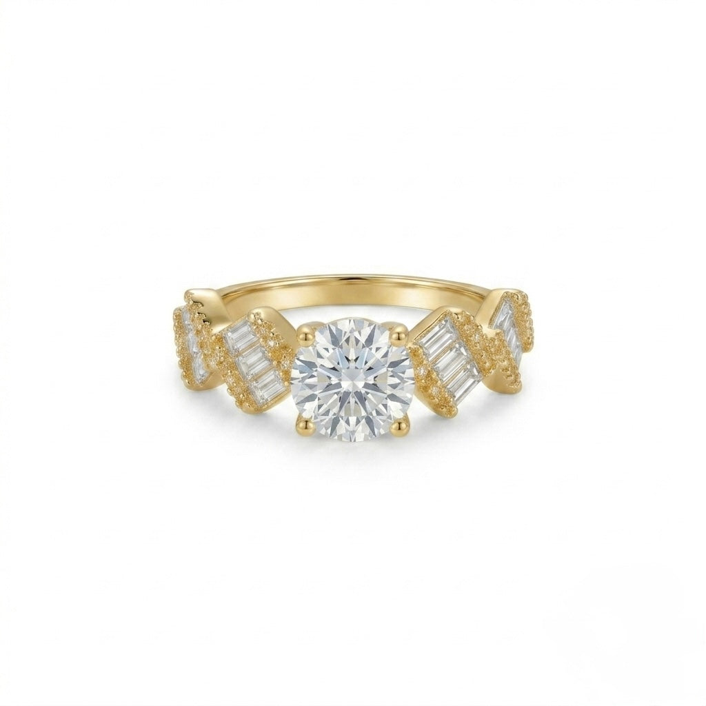 Chevron sparkle ring