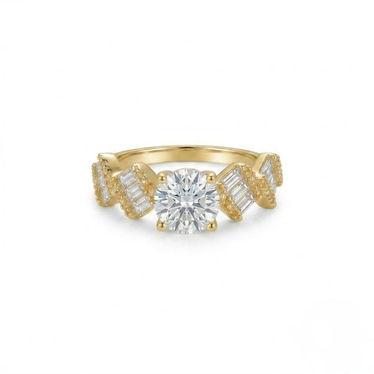 Chevron sparkle ring