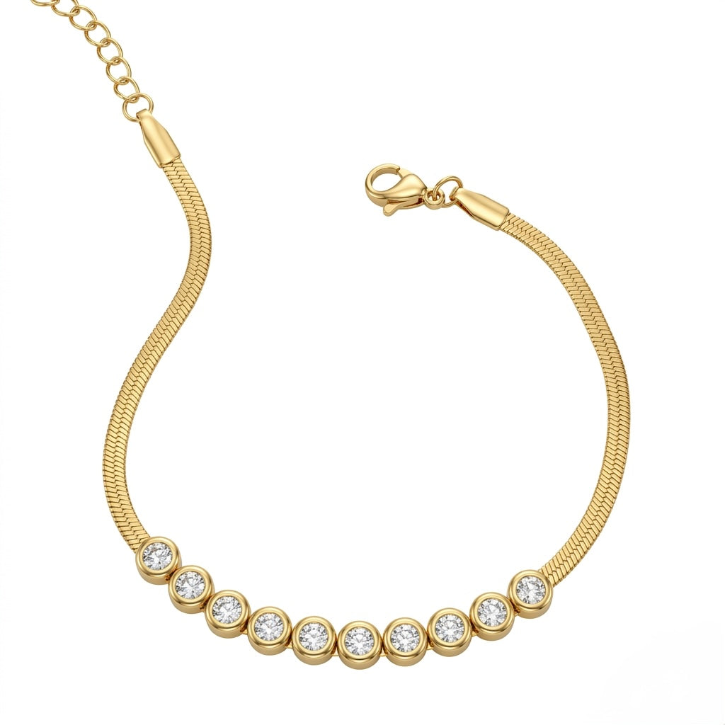 Bezel shimmer bracelet