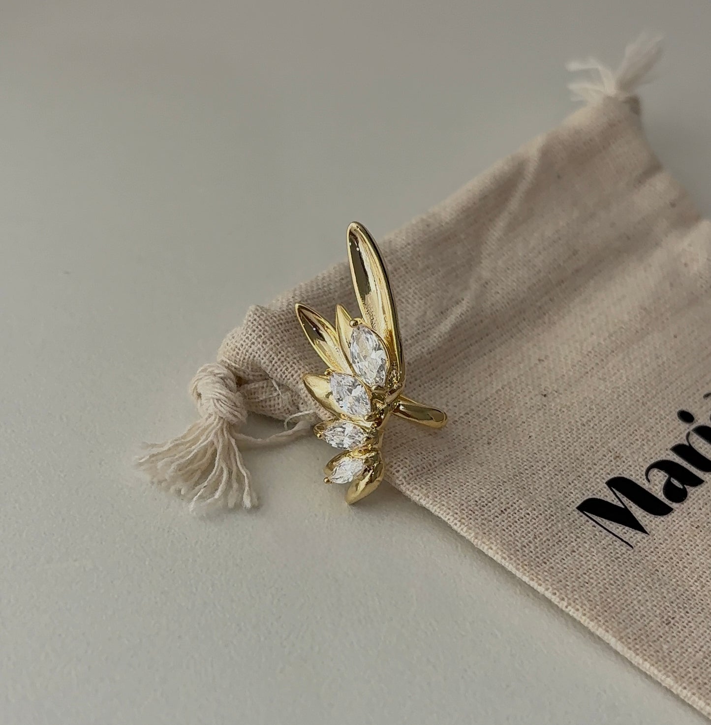 Valkyrie feather earcuff