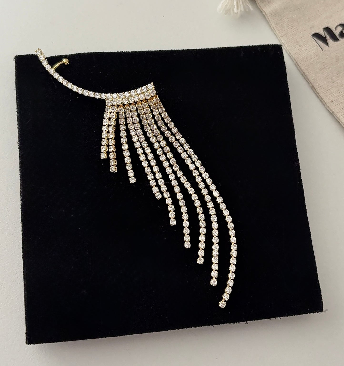 Waterfall crystal cuff