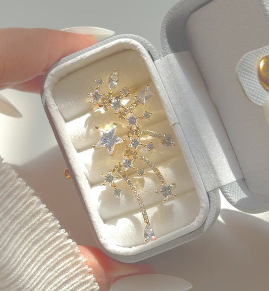 Star studded earcuff with earring