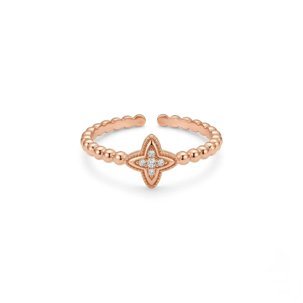 Starlet beaded adjustable ring