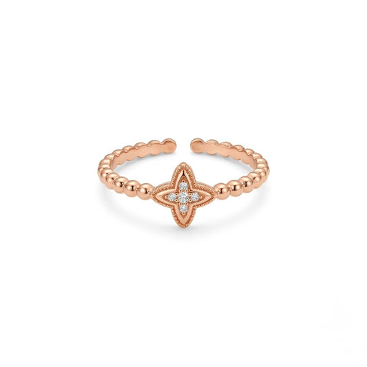 Starlet beaded adjustable ring