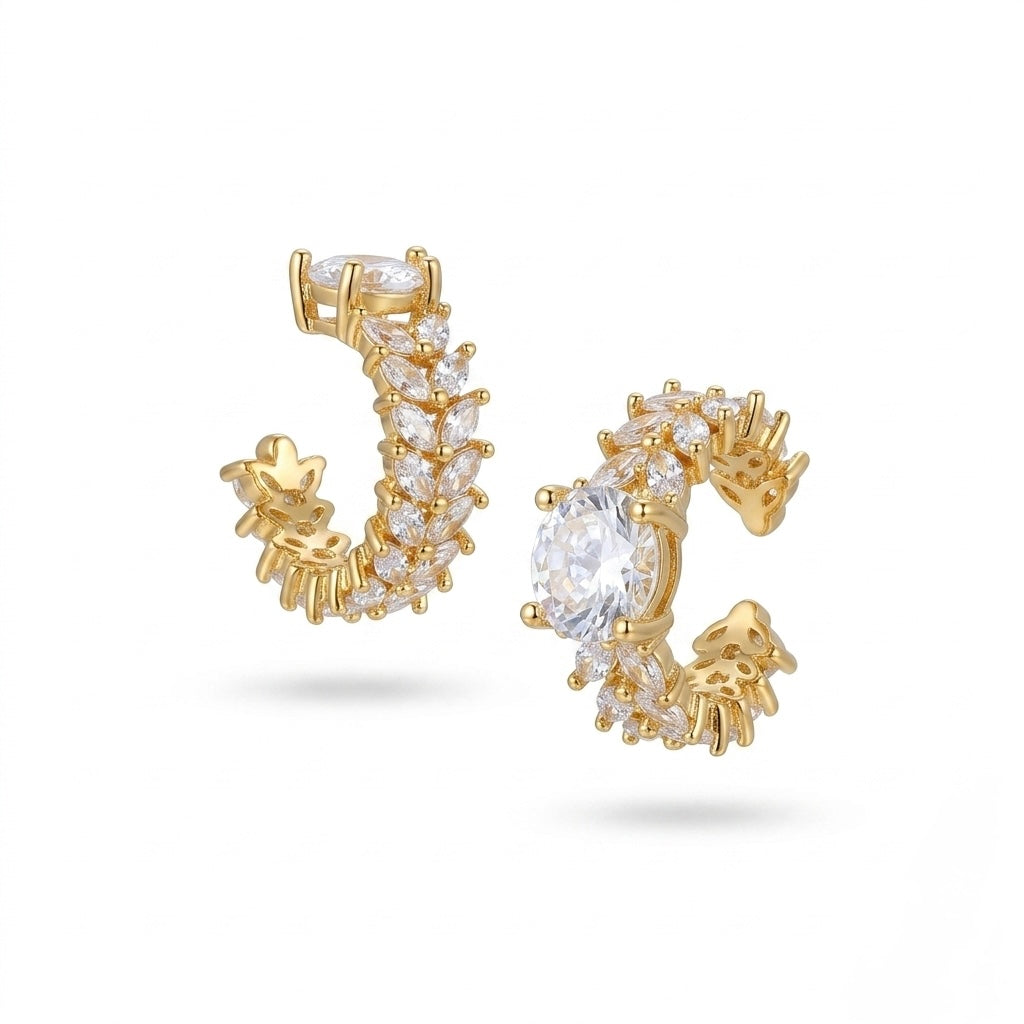 Fern sparkle earcuffs