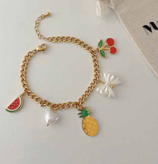 Picnic charms bracelet