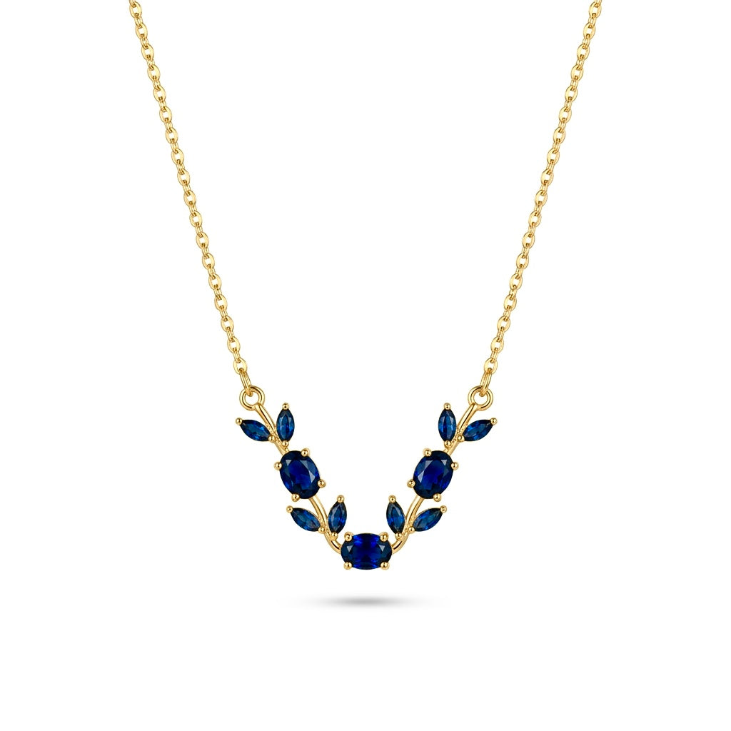 Blue tulip necklace