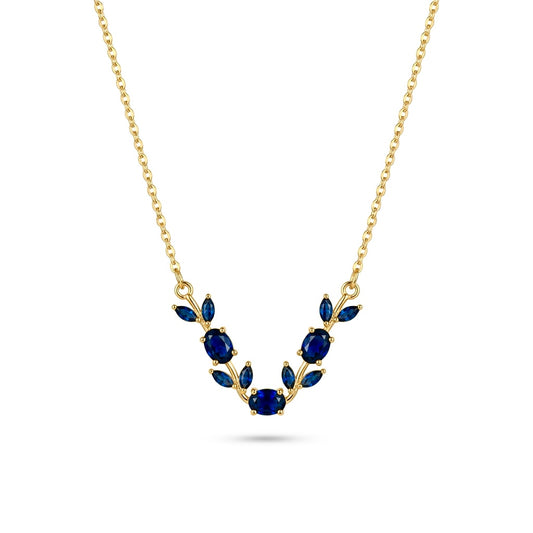 Blue tulip necklace