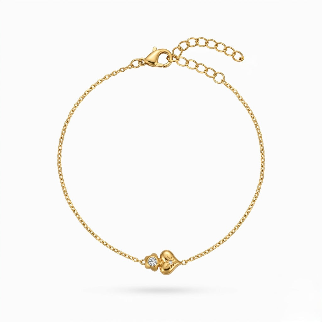 Daisy & heart bracelet