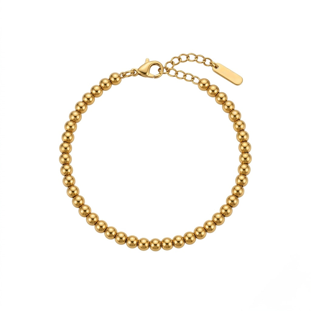 Golden globule wristlet bracelet