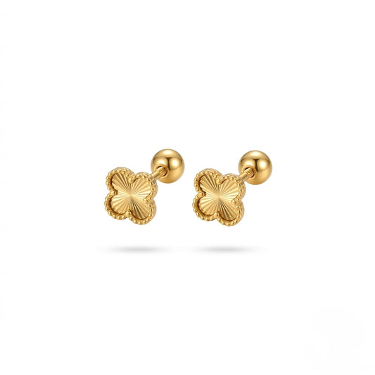 Clover mini ball back earrings