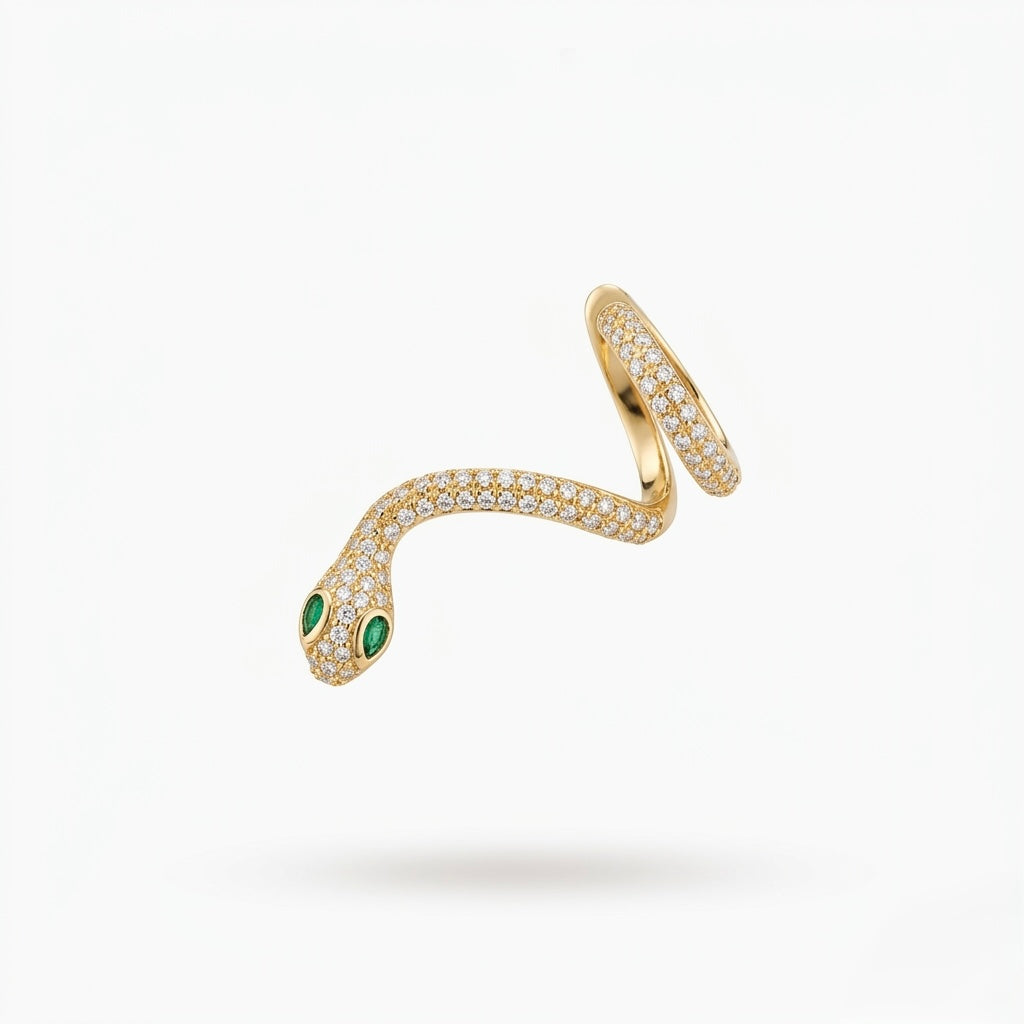 Serpent earcuff and earring