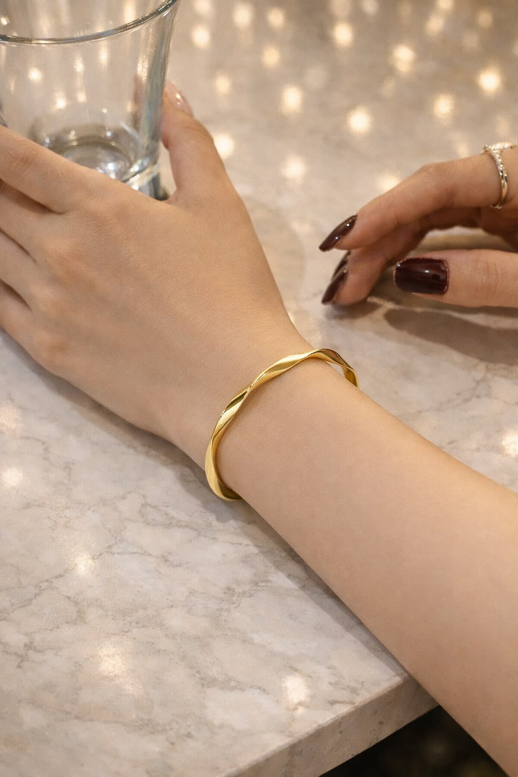 Twisted bangles set of 2