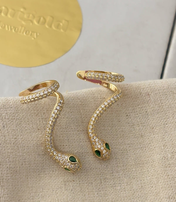 Serpent earcuff and earring