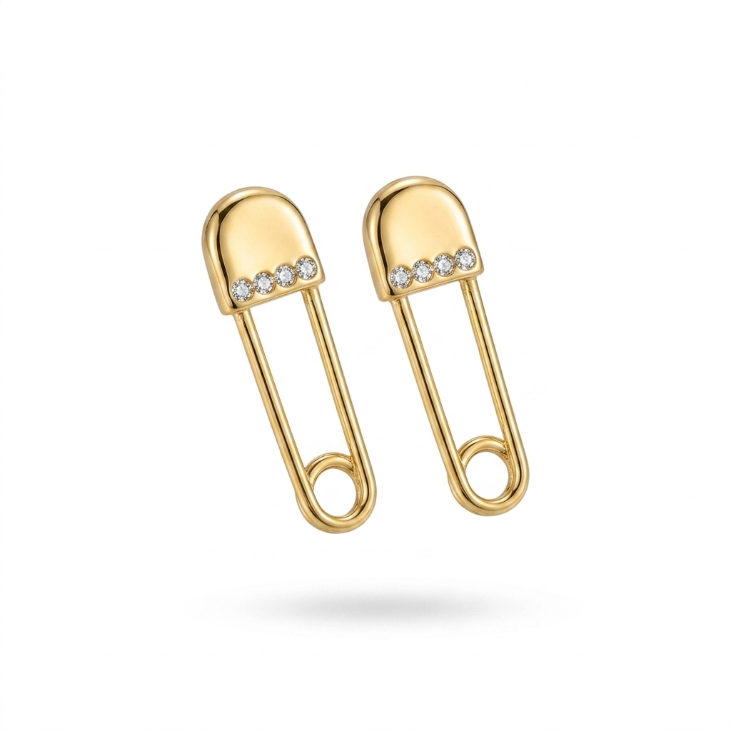 Safety pin earrings