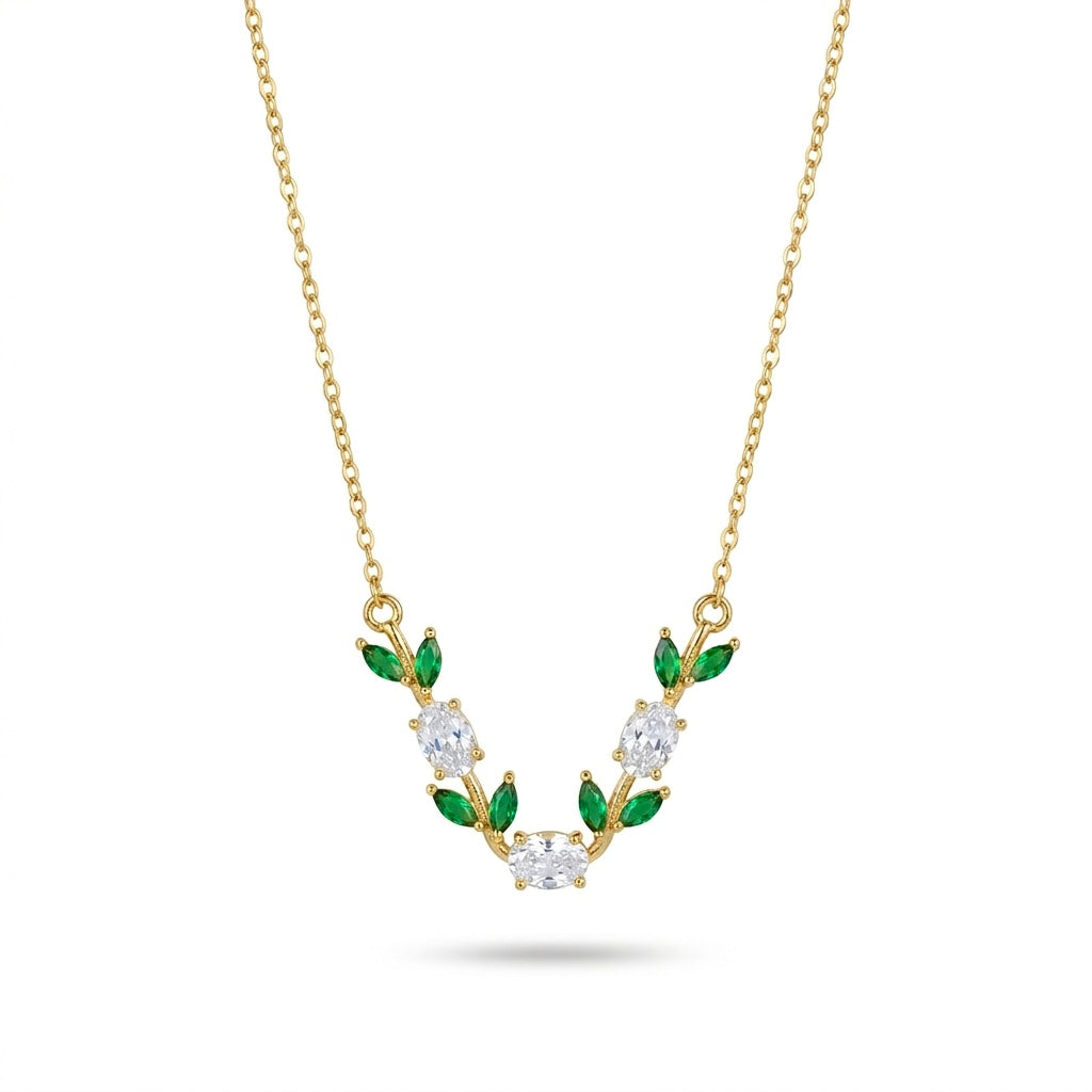 Green tulip necklace
