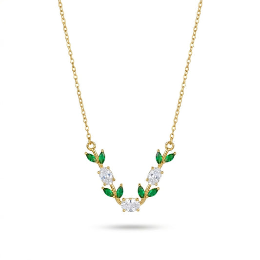 Green tulip necklace