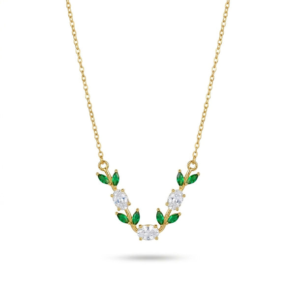 Green tulip necklace