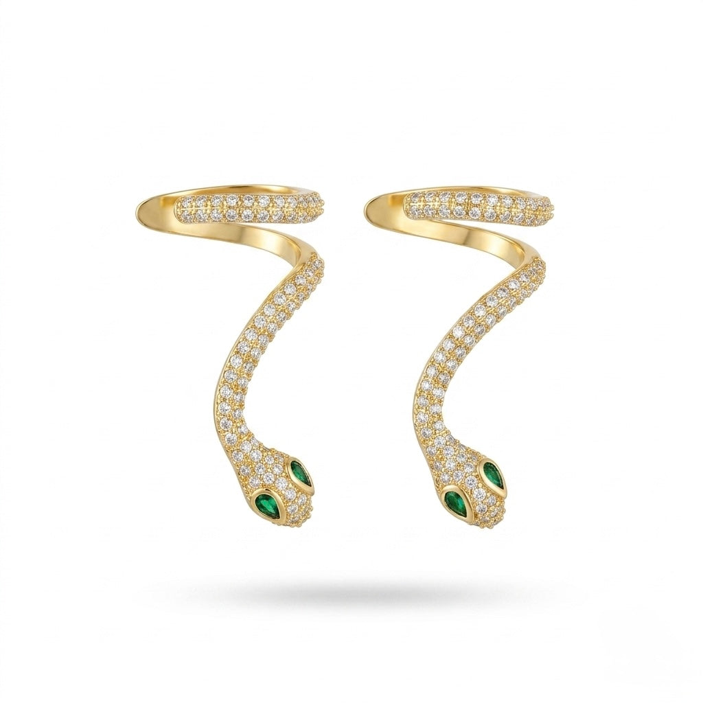 Serpent earcuff and earring