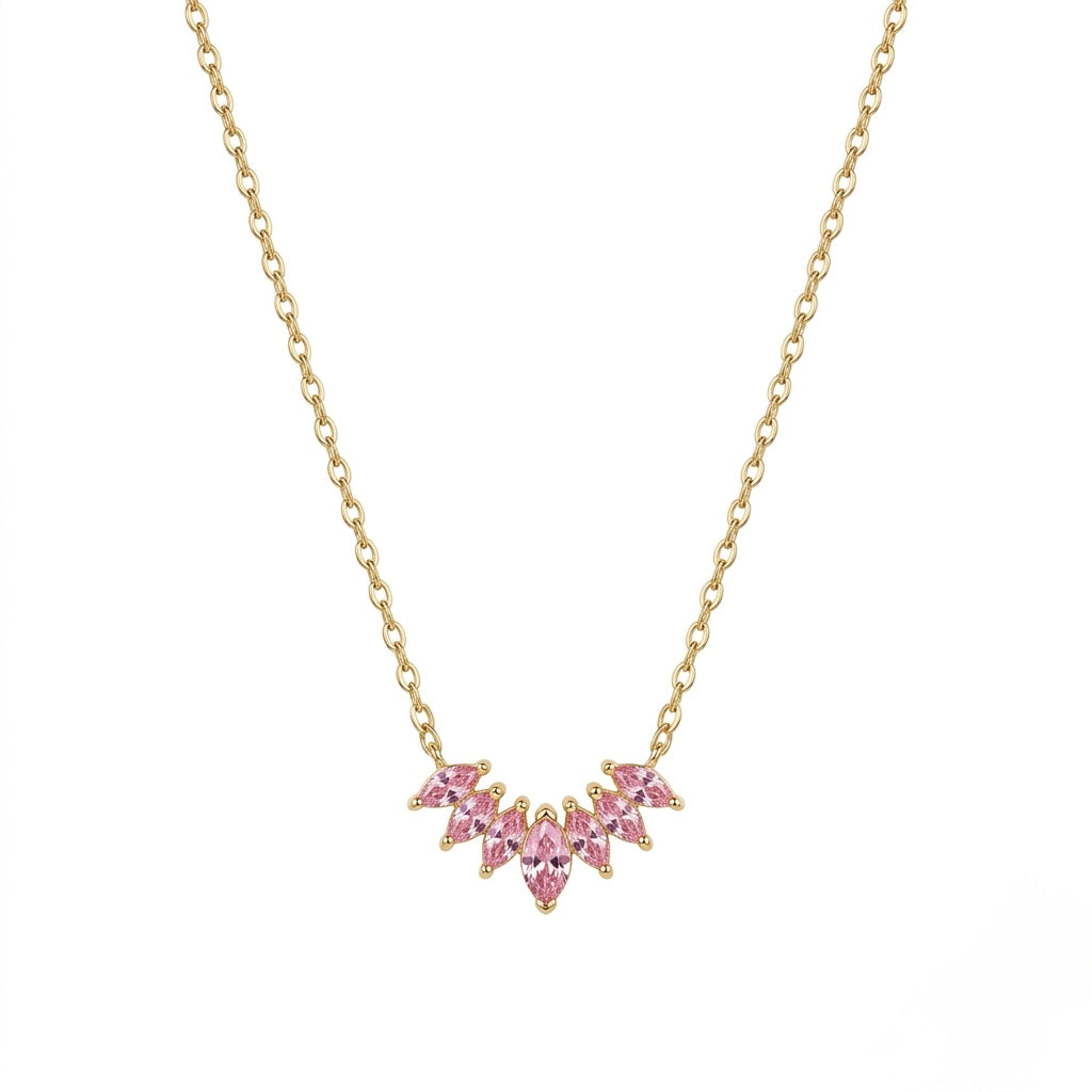 Rose petal drop necklace