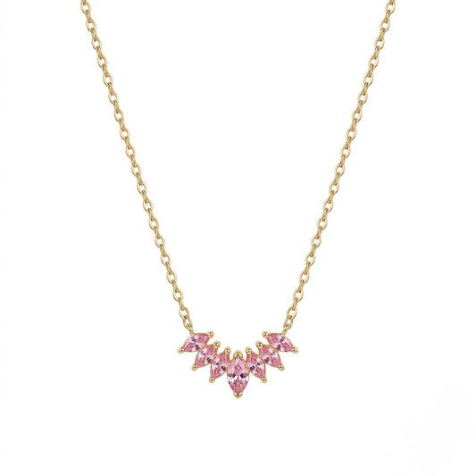 Rose petal drop necklace